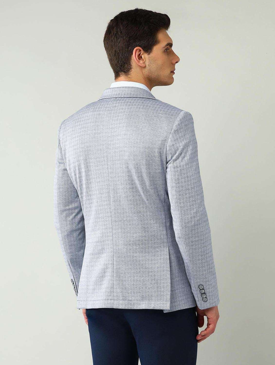 men lapel collar single breasted blazer - 21943274 -  Standard Image - 3