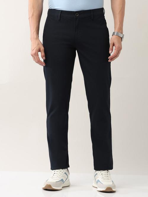men solid md rise flat front casual chinos  - 21943285 -  Standard Image - 0