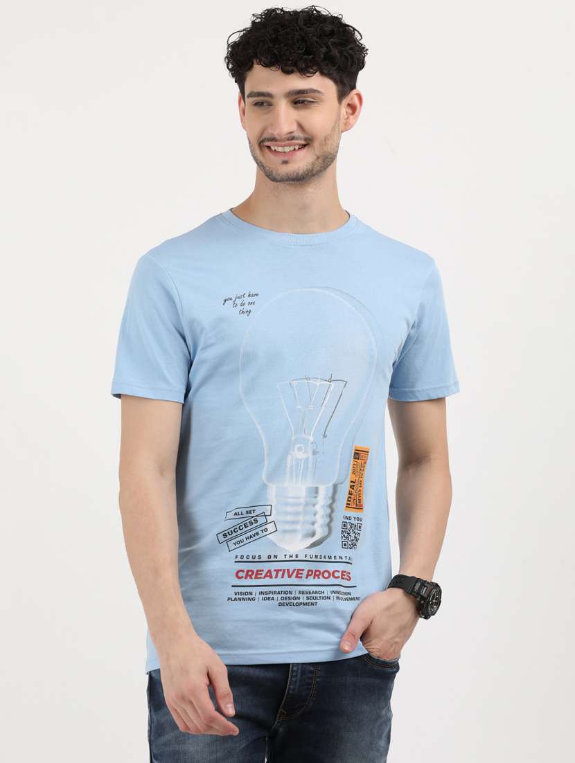 men printed short sleeve regular fit t-shirt