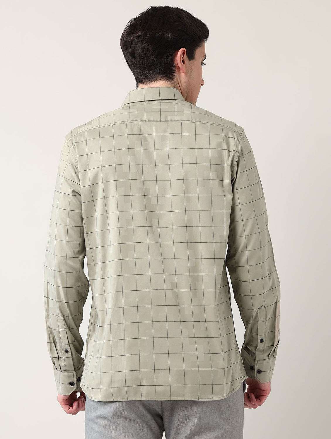 men checkered long sleeve regular fit formal shirt - 21943308 -  Standard Image - 3