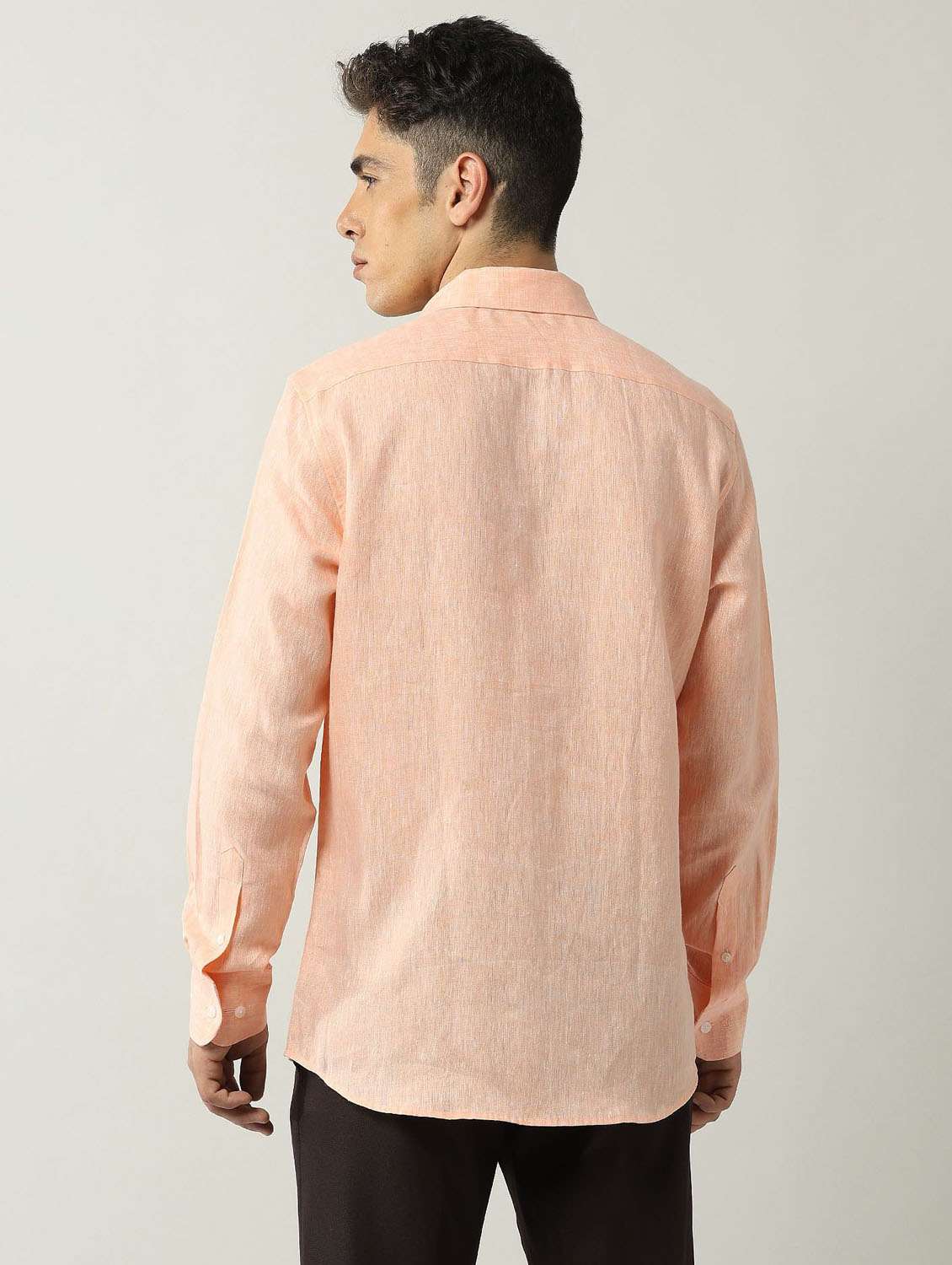 men solid long sleeve regular fit casual shirt - 21943343 -  Standard Image - 3