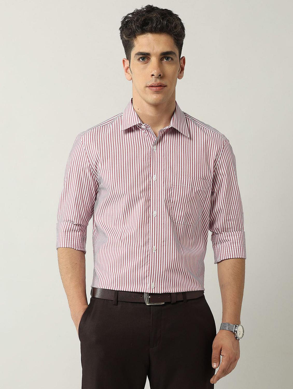 men striped long sleeve regular fit formal shirt - 21943363 -  Zoom Image - 0