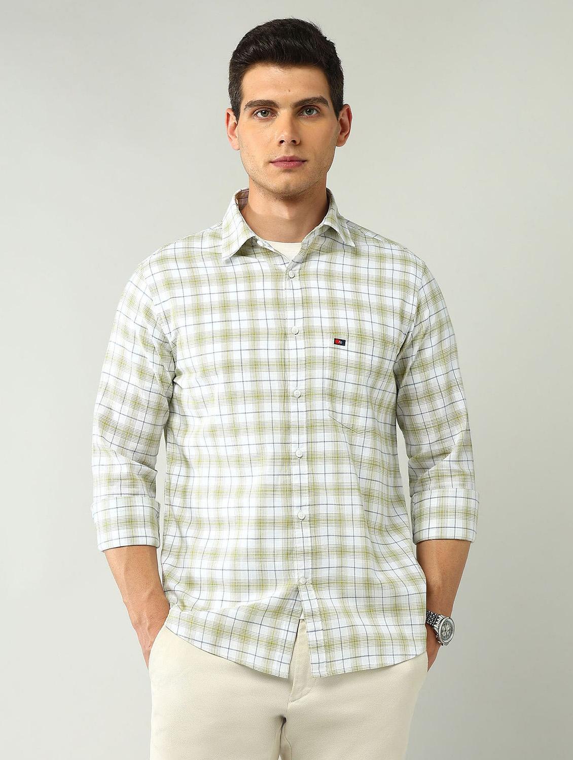 men checkered long sleeve regular fit casual shirt - 21943370 -  Zoom Image - 0