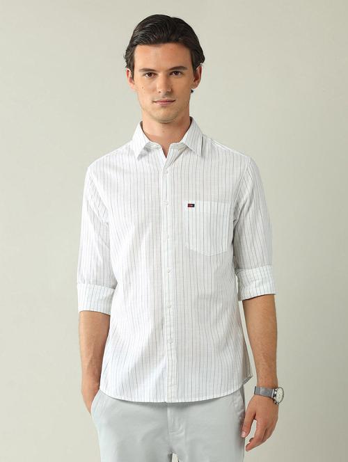 men striped long sleeve regular fit casual shirt - 21943371 - Standard Image - 0