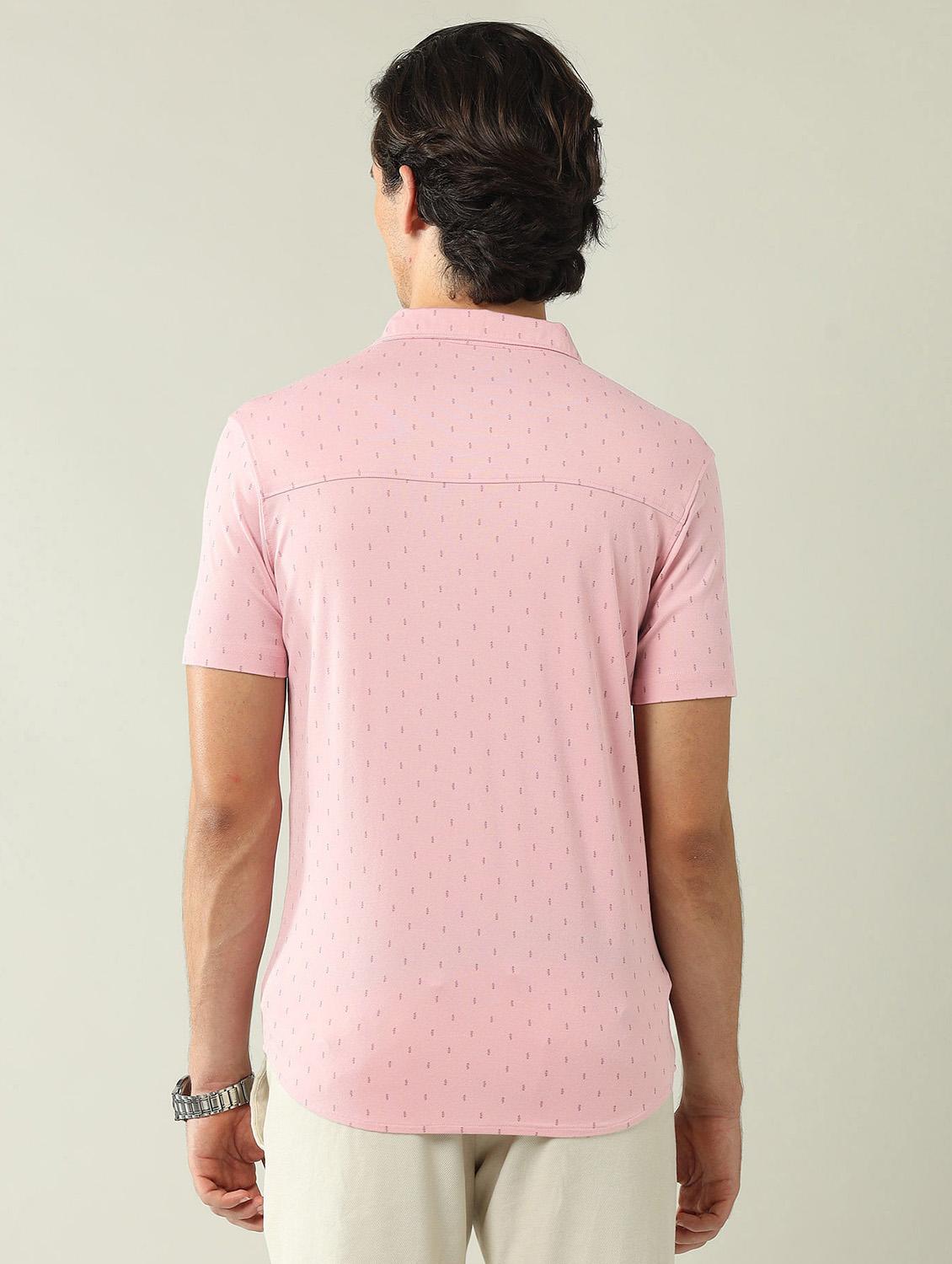men printed short sleeve regular fit casual shirt - 21943383 - Standard Image - 3