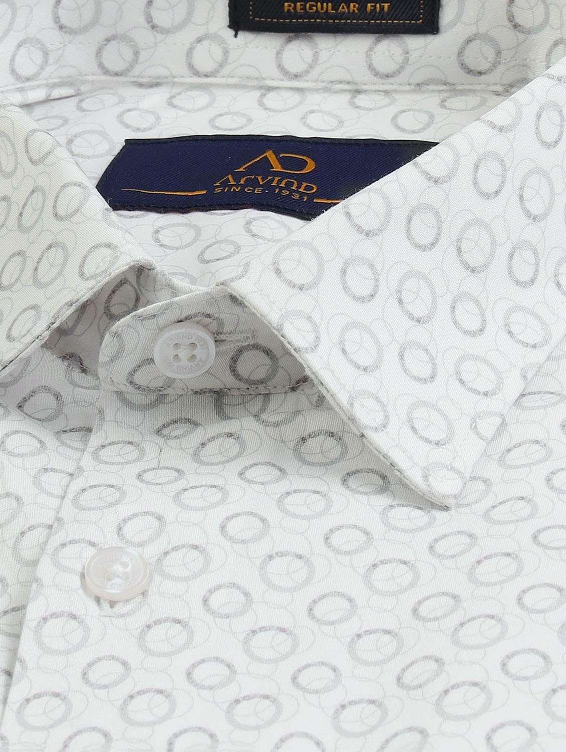 men printed long sleeve regular fit formal shirt - 21943393 - Standard Image - 3