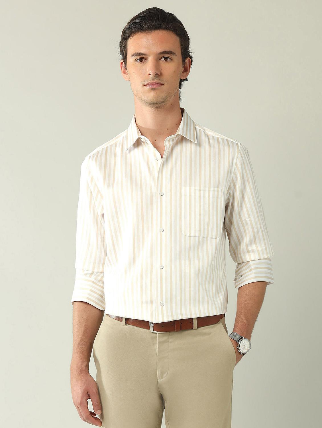 men striped long sleeve regular fit formal shirt - 21943406 - Zoom Image - 0