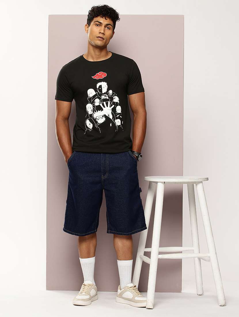 men front print round neck regular fit t-shirt - 21943486 - Standard Image - 3
