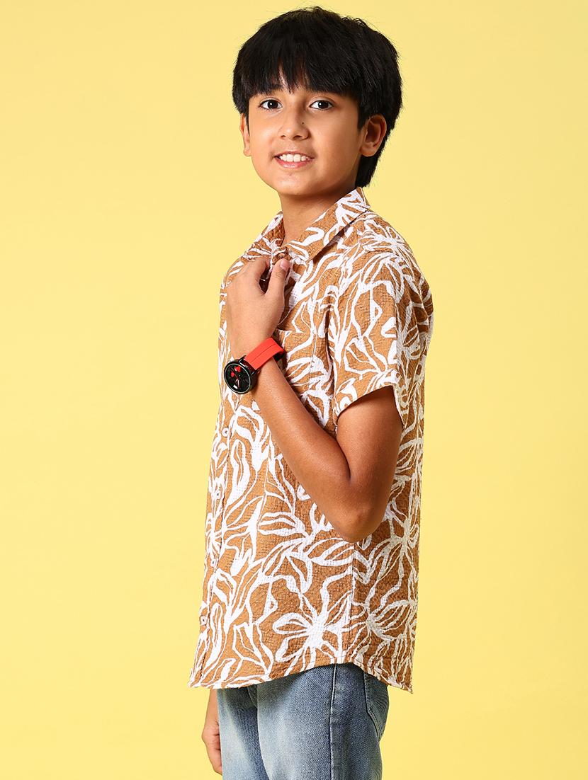 boys printed collared short sleeve shirt - 21943510 - Standard Image - 3