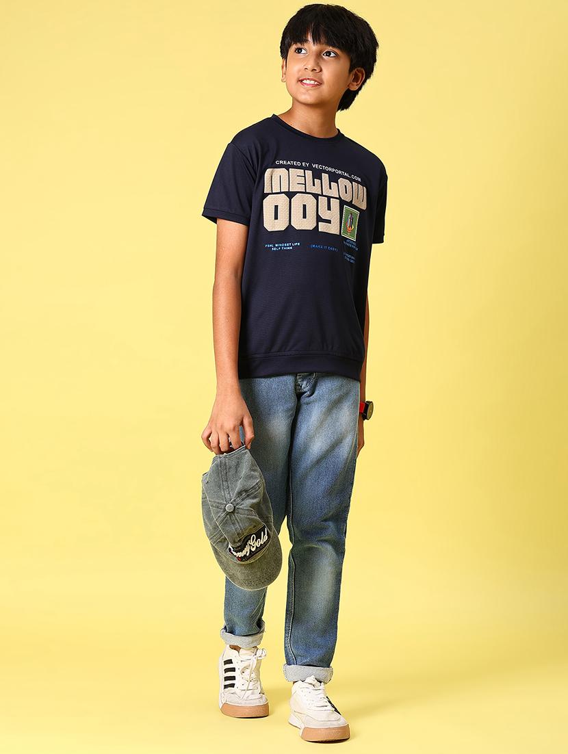 boys front & back printed round neck t-shirt - 21943526 - Standard Image - 5