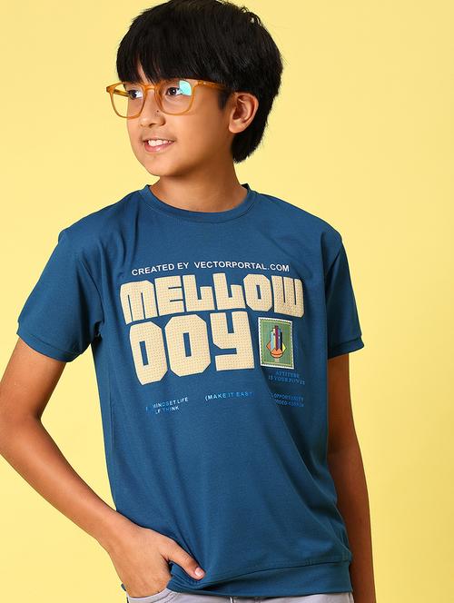 boys front & back printed round neck t-shirt - 21943528 -  Standard Image - 0