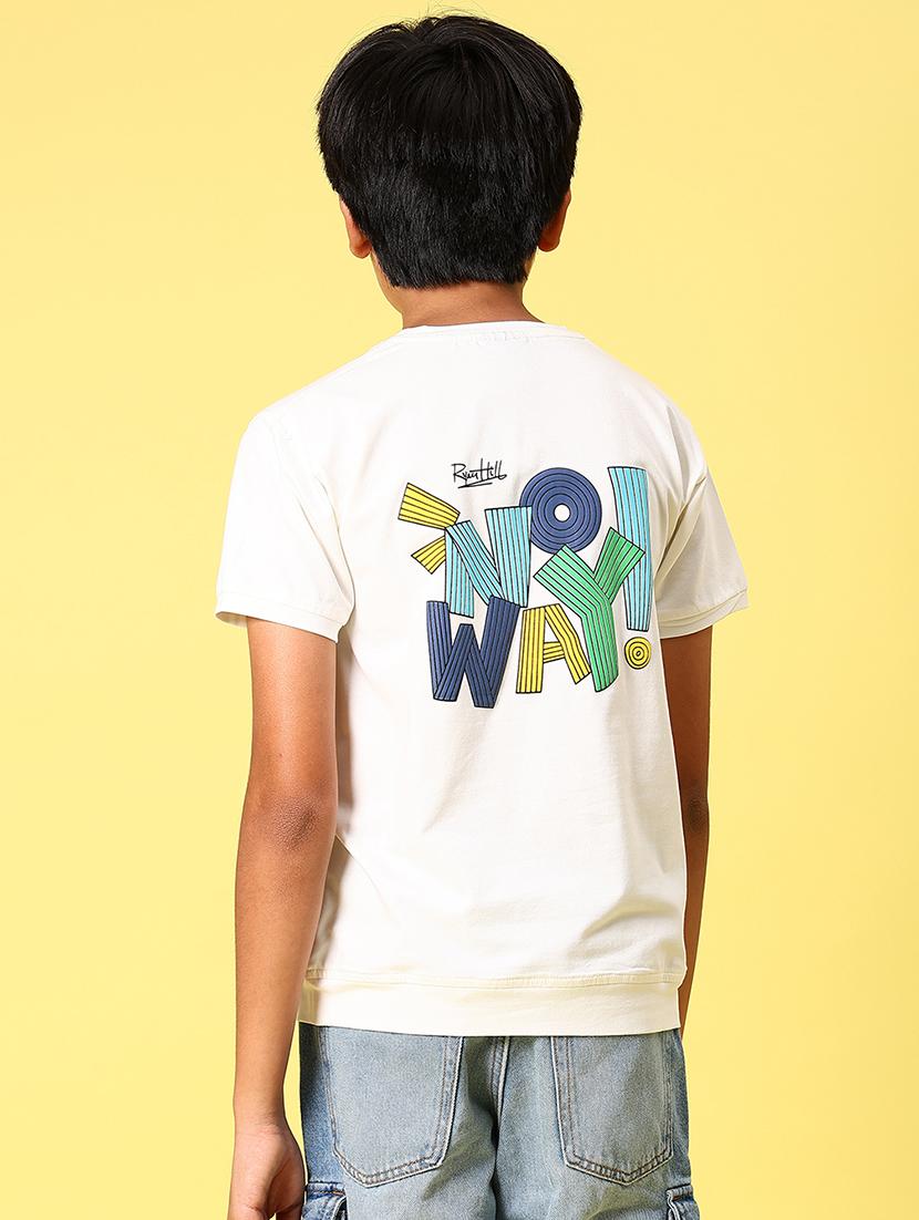 boys front & back printed round neck t-shirt - 21943530 - Standard Image - 3