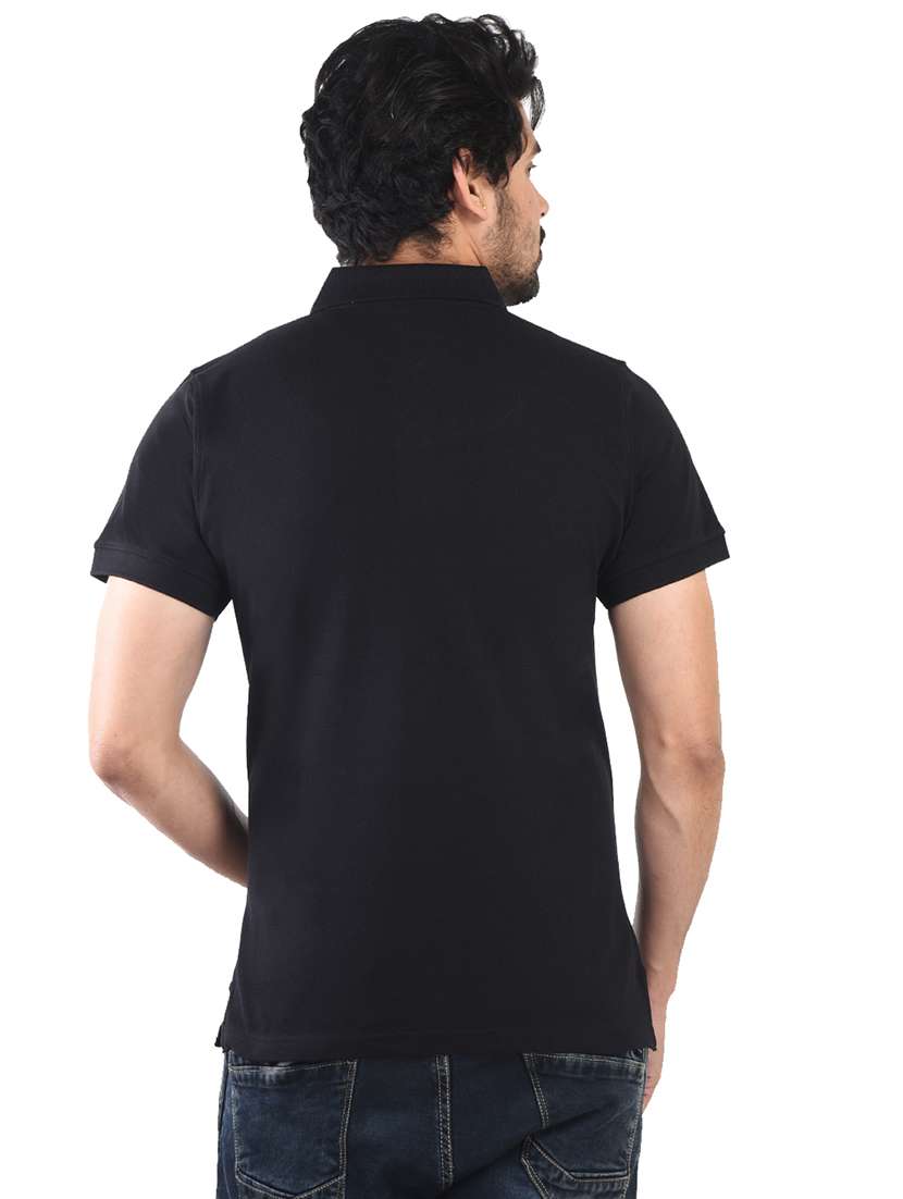 men solid short sleeve regular fit polo t-shirt - 21943558 - Standard Image - 3