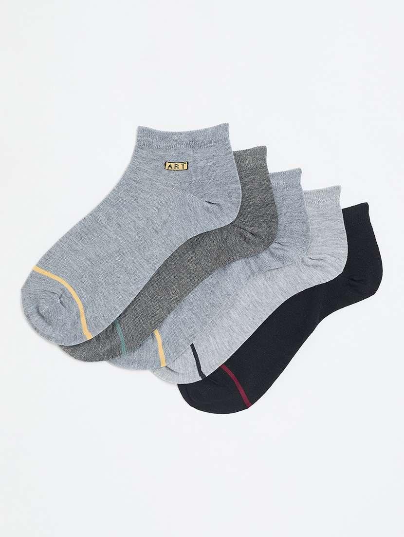 men pack of 5 ankle length length socks - 21943593 -  Zoom Image - 0