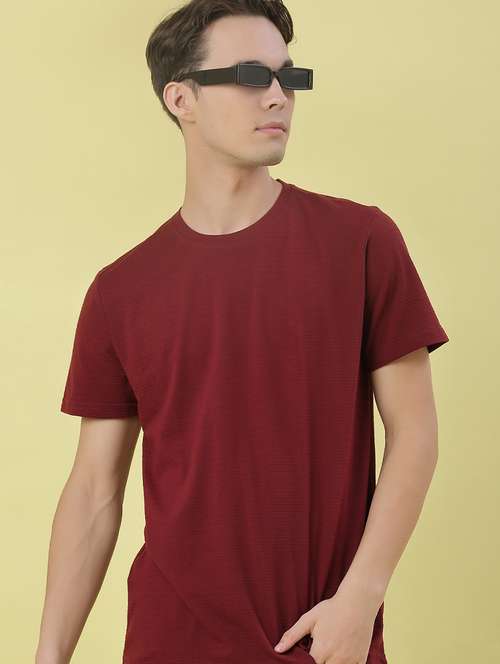 men solid round neck regualr fit t-shirt - 21943667 -  Standard Image - 0