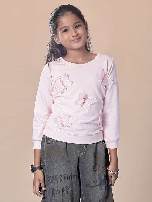 girls solid with work long sleeve tee - 21943685 -  Standard Image - 0
