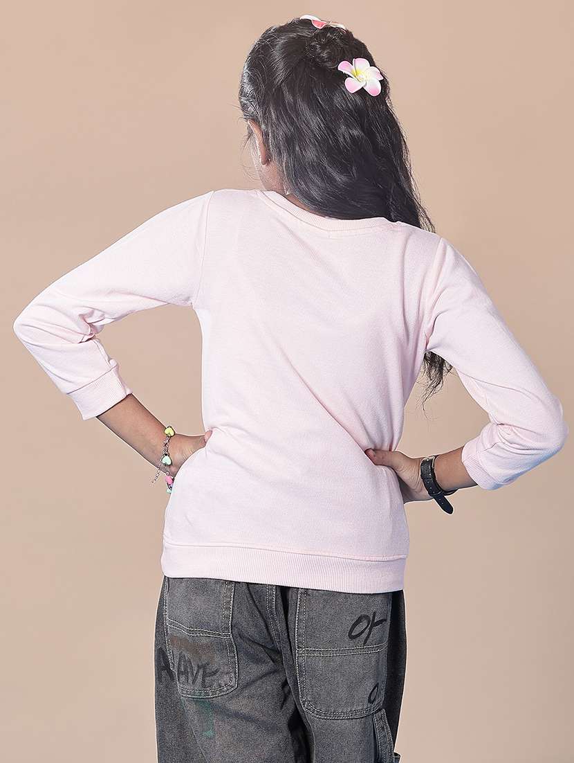 girls solid with work long sleeve tee - 21943685 -  Standard Image - 3