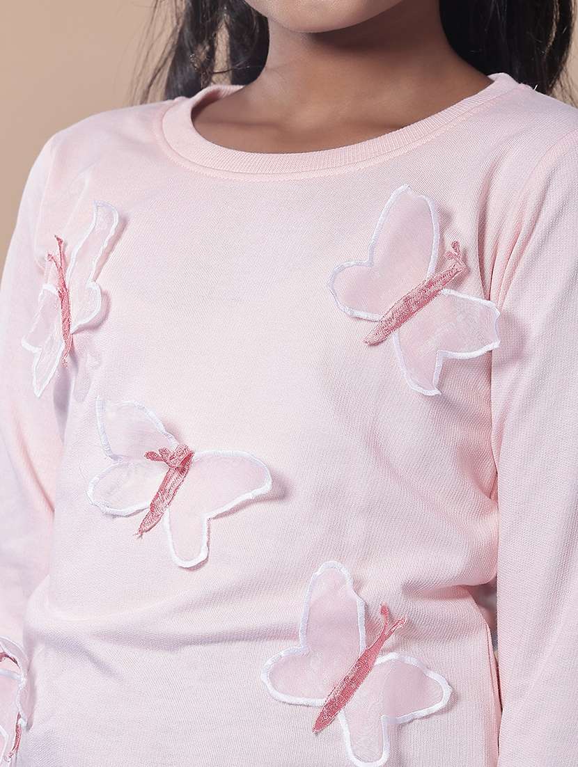 girls solid with work long sleeve tee - 21943685 -  Standard Image - 5