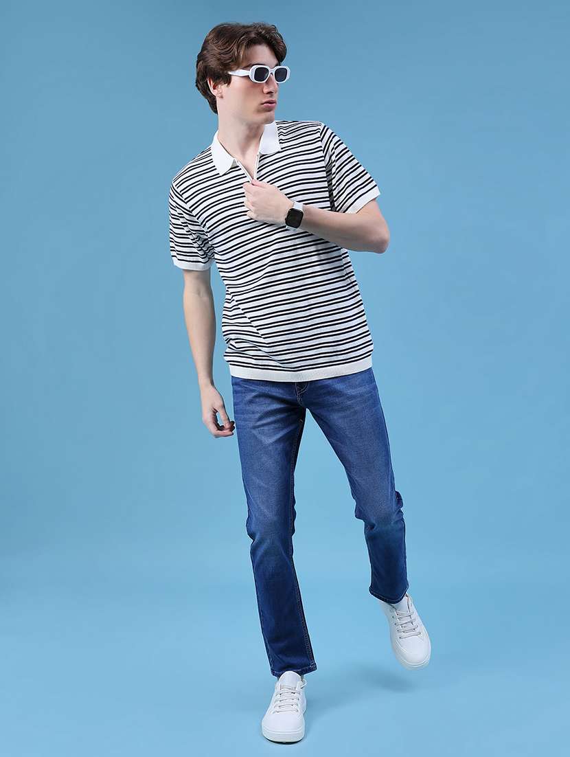 men striped short sleeve regular fit polo t-shirt - 21943730 -  Standard Image - 3