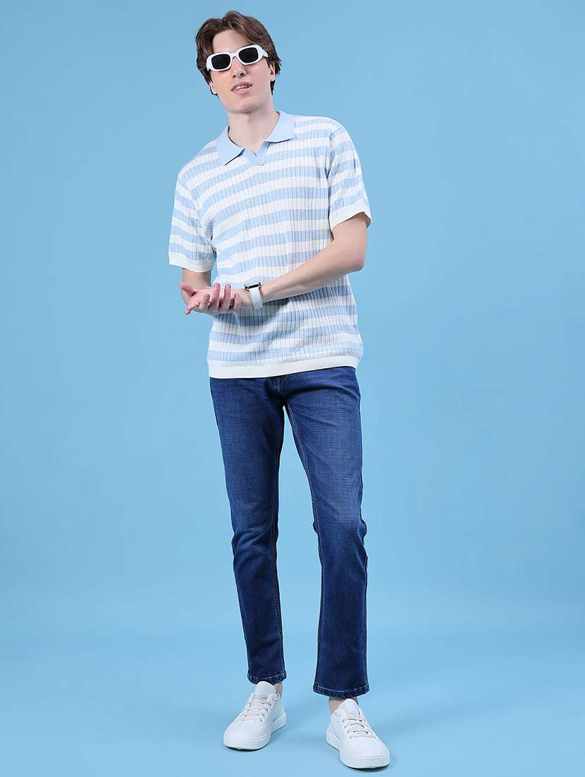 men striped short sleeve regular fit polo t-shirt - 21943731 -  Standard Image - 3