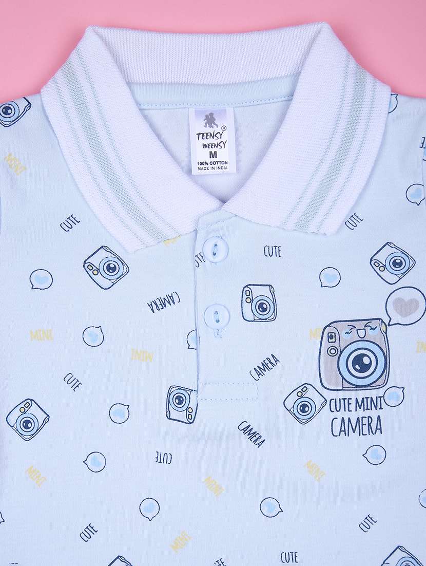 boys printed t-shirt & shorts twin set - 21943766 - Standard Image - 3