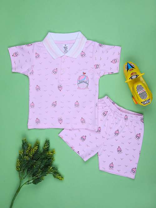 boys printed t-shirt & shorts twin set - 21943789 -  Standard Image - 0