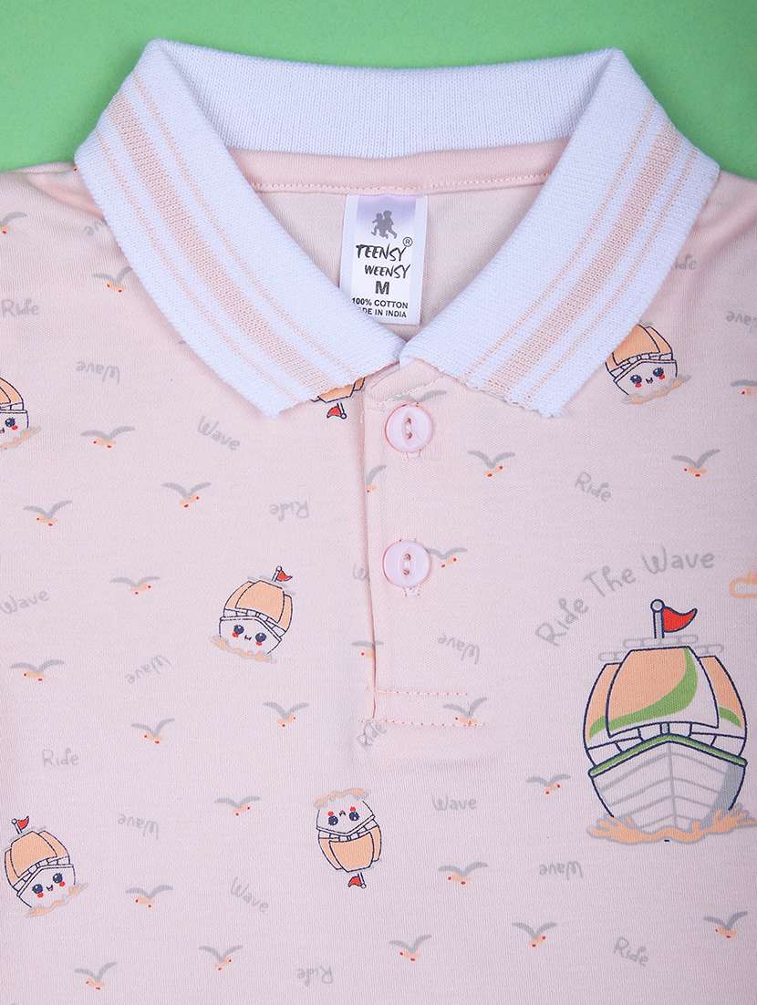 boys printed t-shirt & shorts twin set - 21943792 - Standard Image - 3