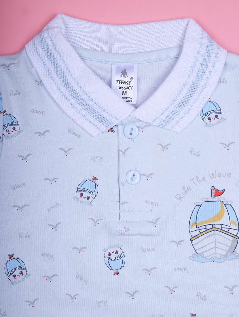 boys printed t-shirt & shorts twin set - 21943794 - Standard Image - 5