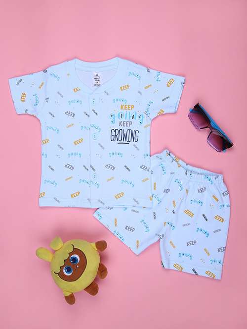 boys printed t-shirt & shorts twin set - 21943795 -  Standard Image - 0