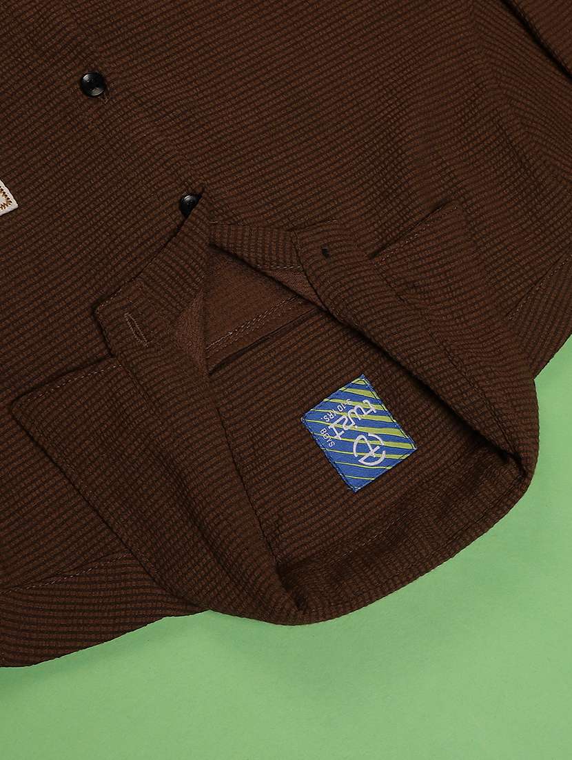 boys solid collared long sleeve shirt - 21943798 -  Standard Image - 3