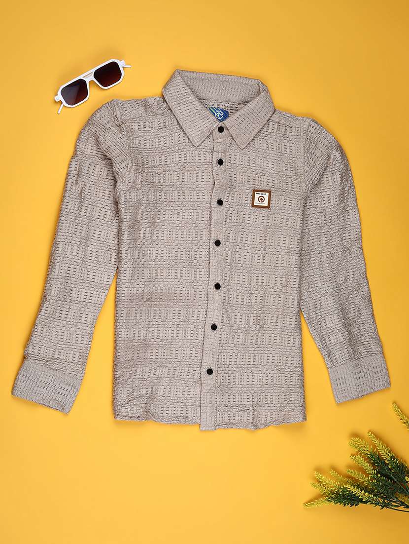 boysself designed collared long sleeve shirt