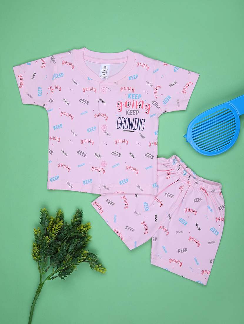 boys printed t-shirt & shorts twin set - 21943824 -  Zoom Image - 0