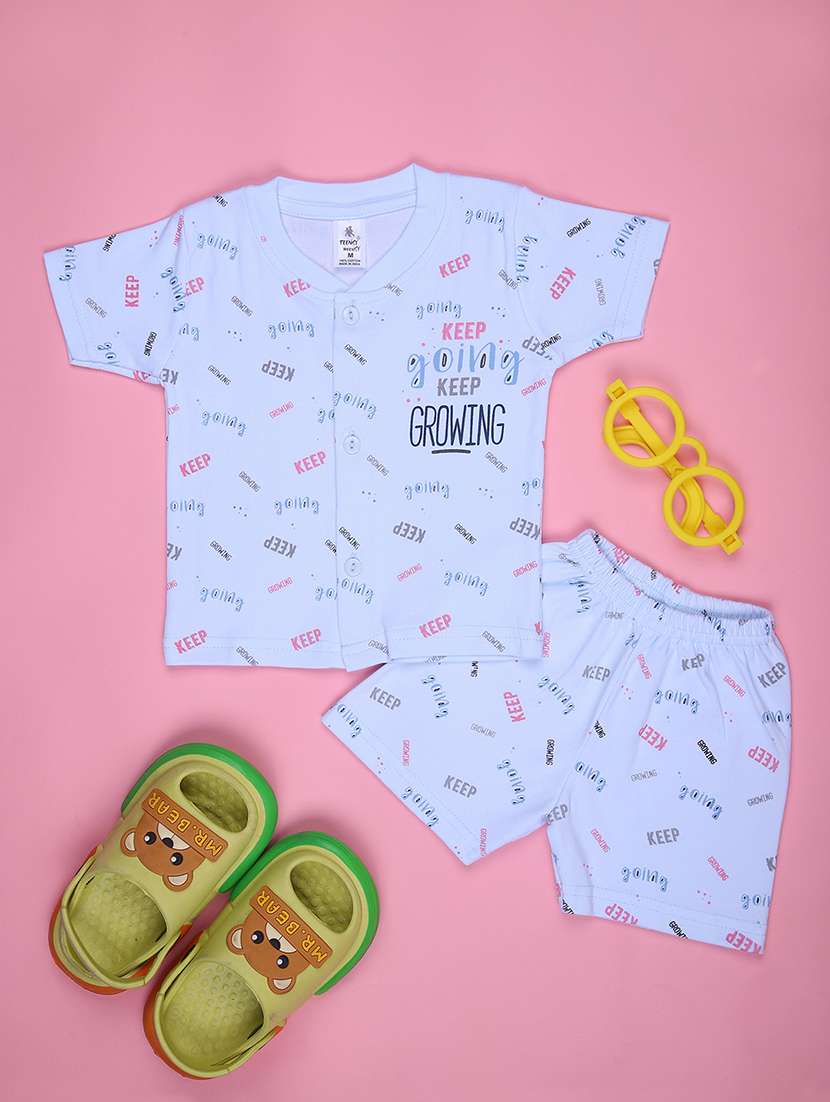 boys printed t-shirt & shorts twin set - 21943826 -  Zoom Image - 0