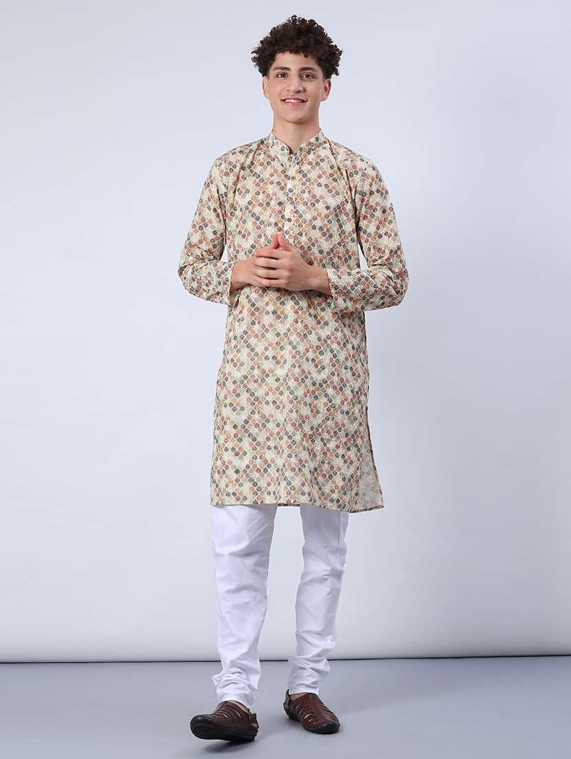 men long sleeve kurta and pyjama set