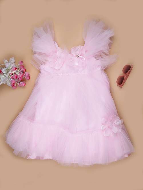 kids solid square neck frock - 21943875 -  Standard Image - 0
