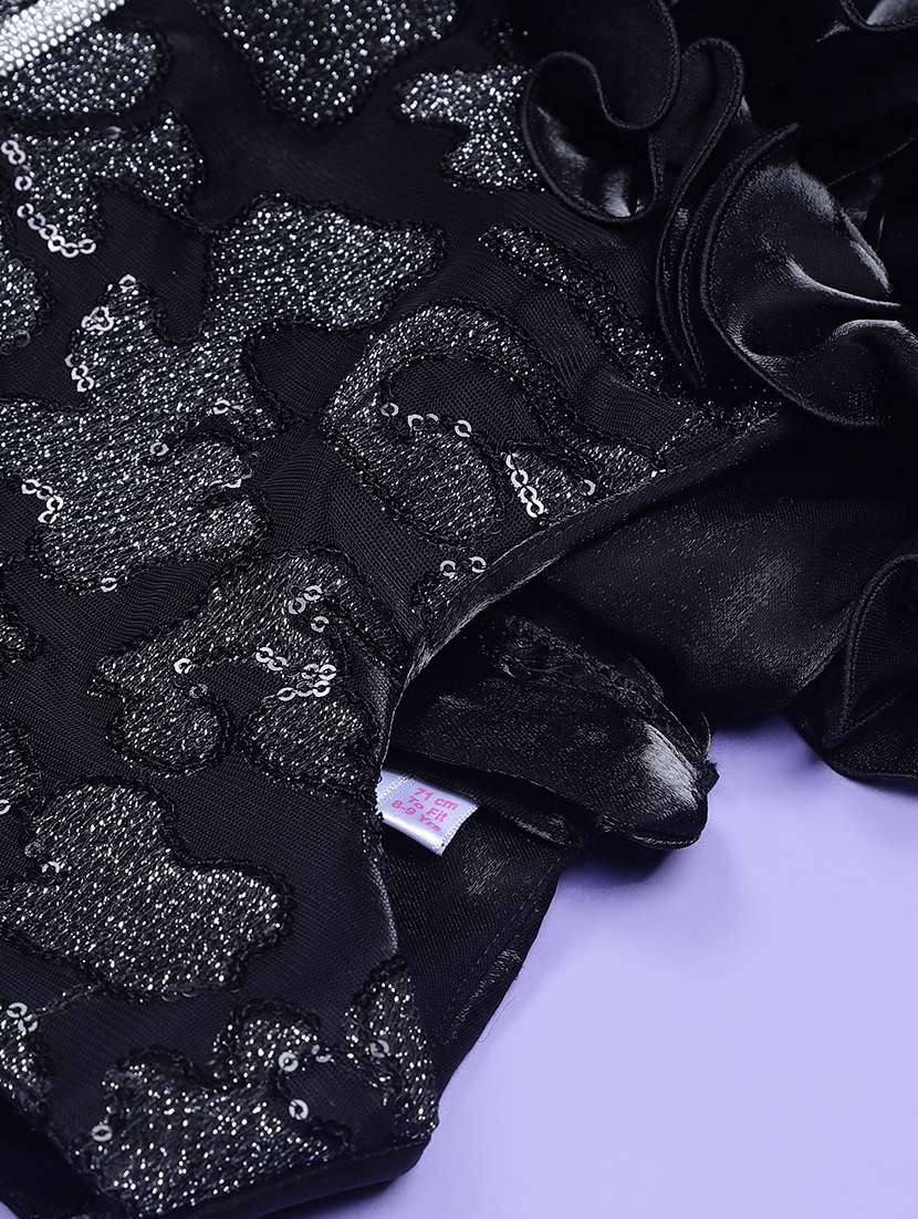 girls sequined sleeveless flared frock - 21943879 -  Standard Image - 3