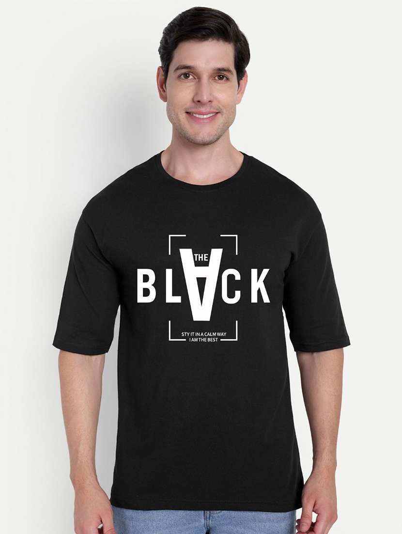 men black short sleeve oversized t-shirt