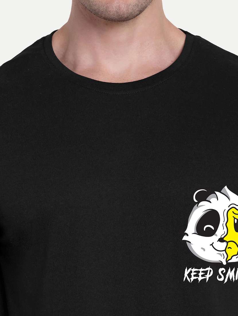 men black short sleeve oversized t-shirt - 21944428 - Standard Image - 3