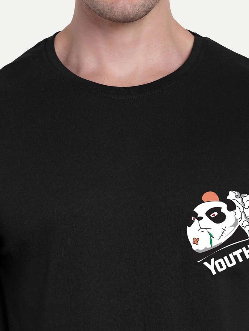 men black short sleeve oversized t-shirt - 21944435 - Standard Image - 3