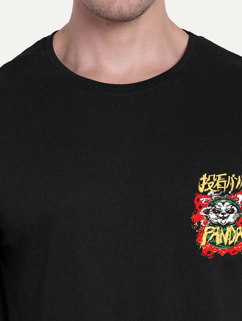 men black short sleeve oversized t-shirt - 21944437 - Standard Image - 3