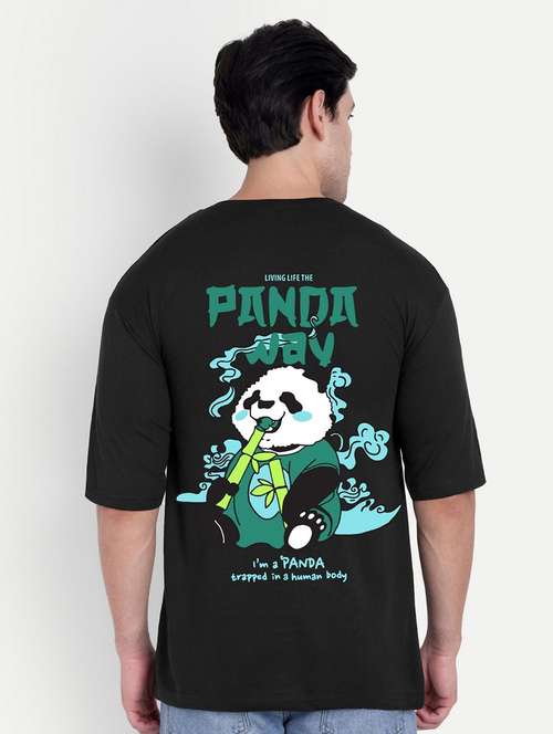 men black short sleeve oversized t-shirt - 21944439 -  Standard Image - 0