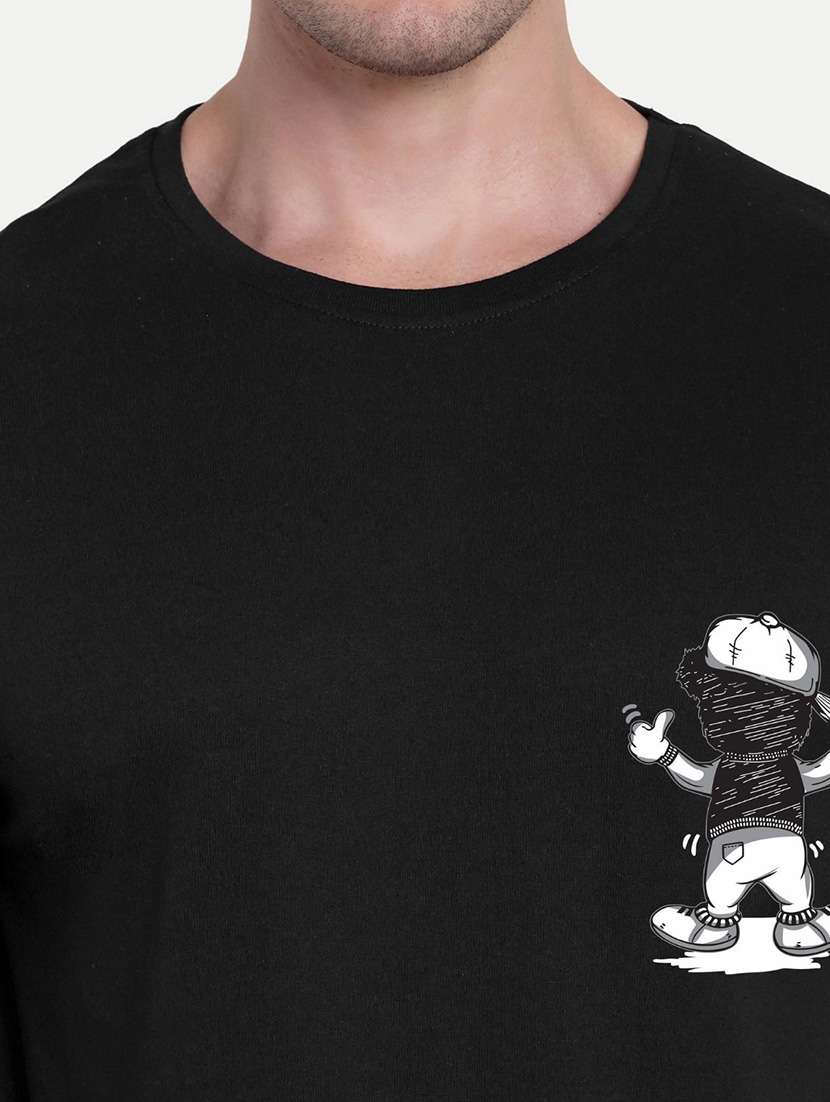 men black short sleeve oversized t-shirt - 21944441 - Standard Image - 3