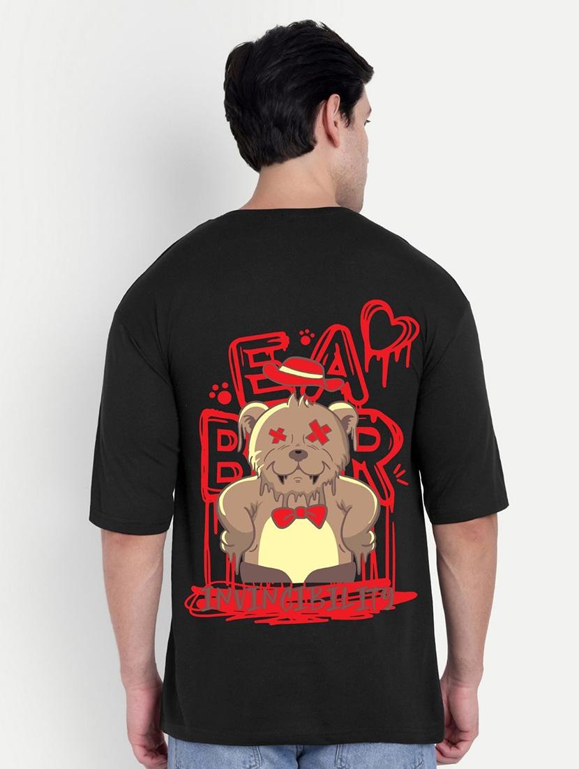 men black short sleeve oversized t-shirt - 21944443 - Zoom Image - 0