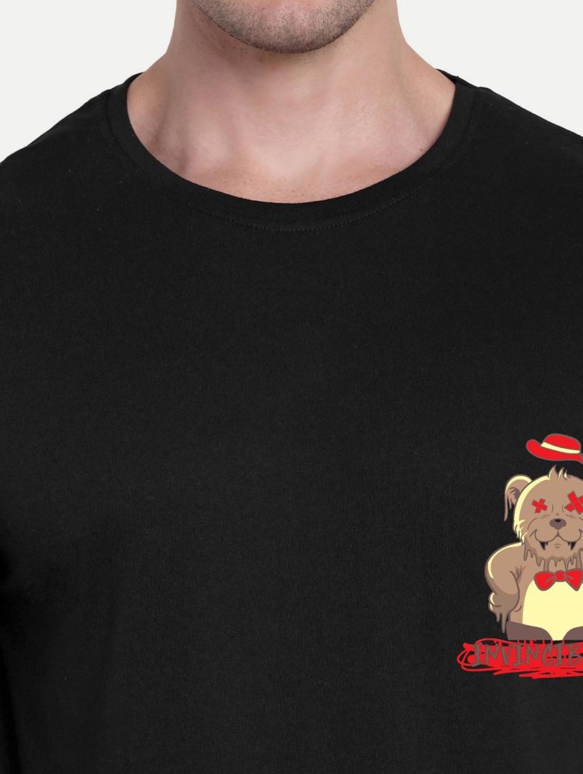 men black short sleeve oversized t-shirt - 21944443 - Standard Image - 3