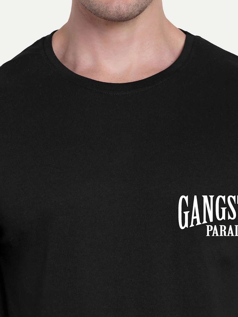 men black short sleeve oversized t-shirt - 21944453 - Standard Image - 3