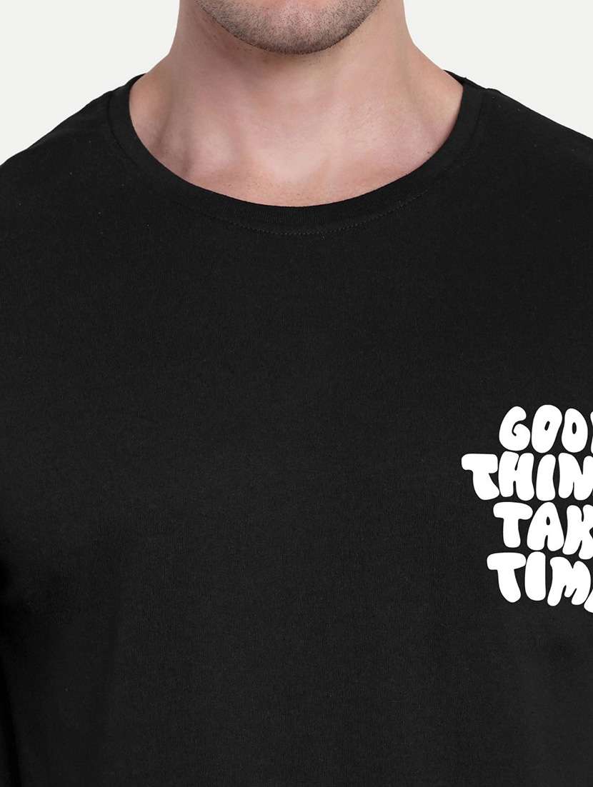 men black short sleeve oversized t-shirt - 21944458 - Standard Image - 3