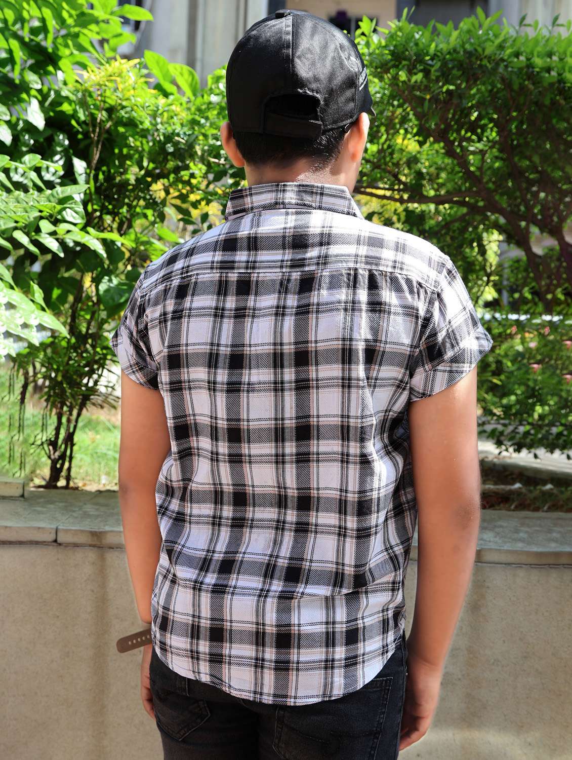 boys checkered short sleeve casual shirt - 21944713 -  Standard Image - 5