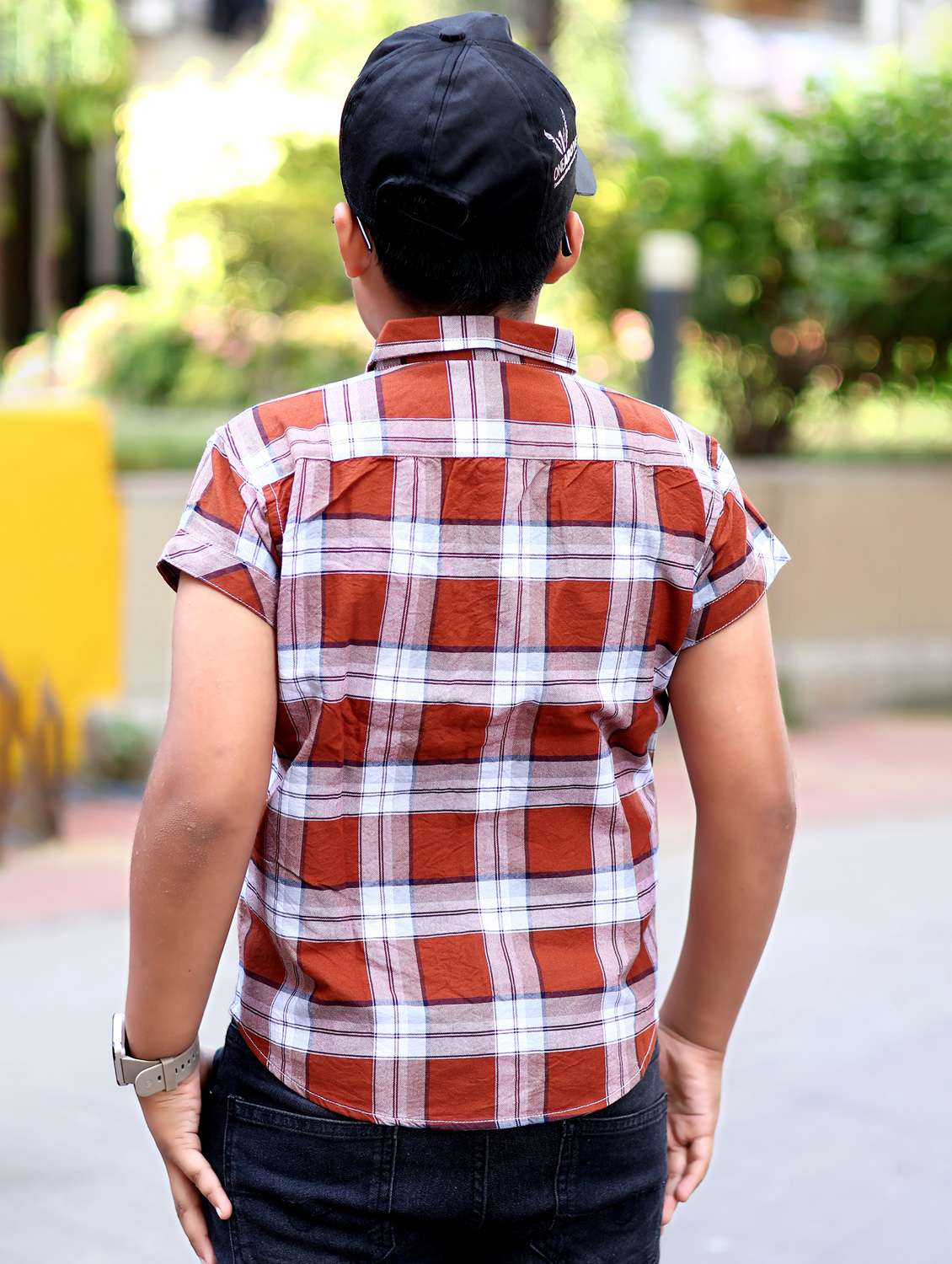 boys checkered short sleeve casual shirt - 21944716 -  Standard Image - 5