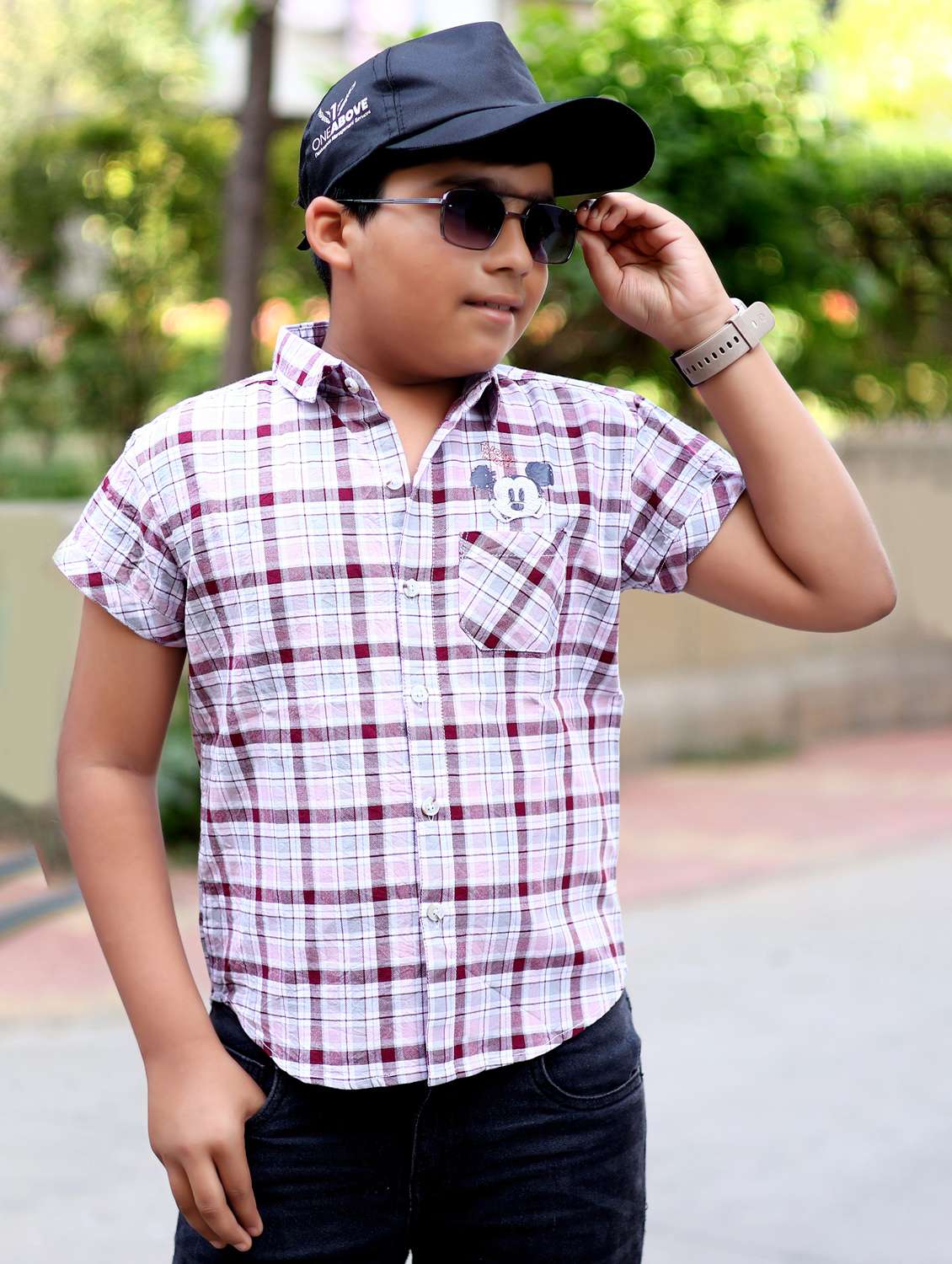 boys checkered short sleeve casual shirt - 21944720 -  Standard Image - 3