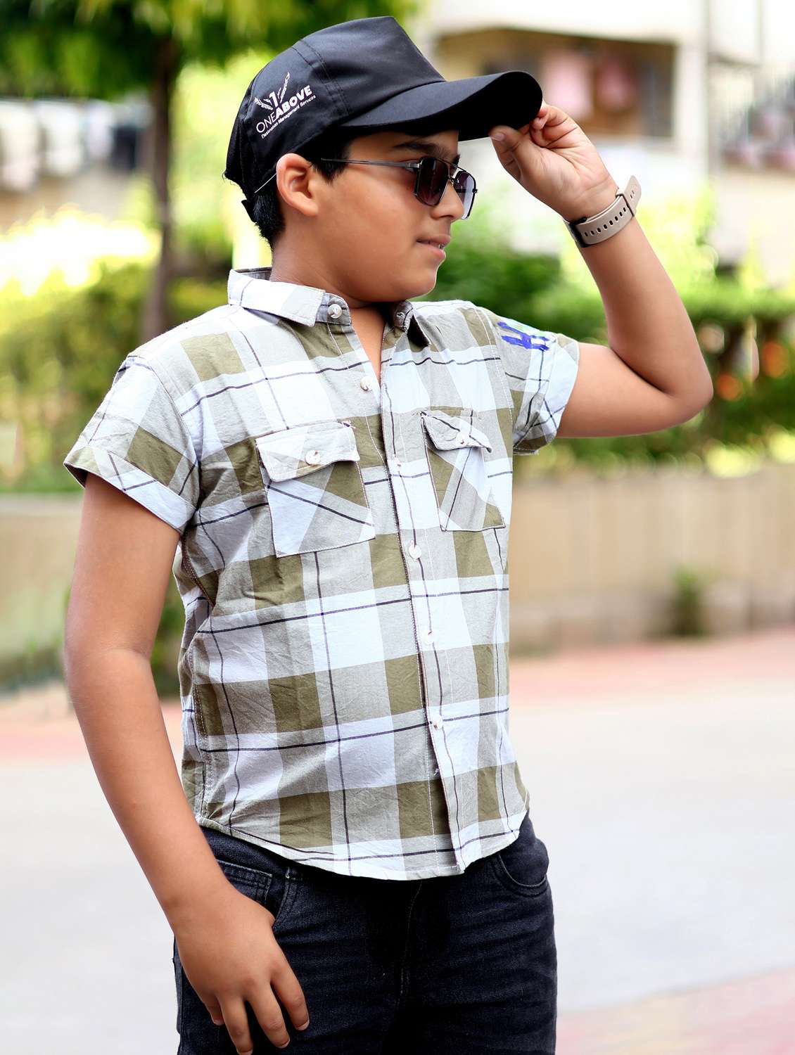boys checkered short sleeve casual shirt - 21944726 -  Standard Image - 3